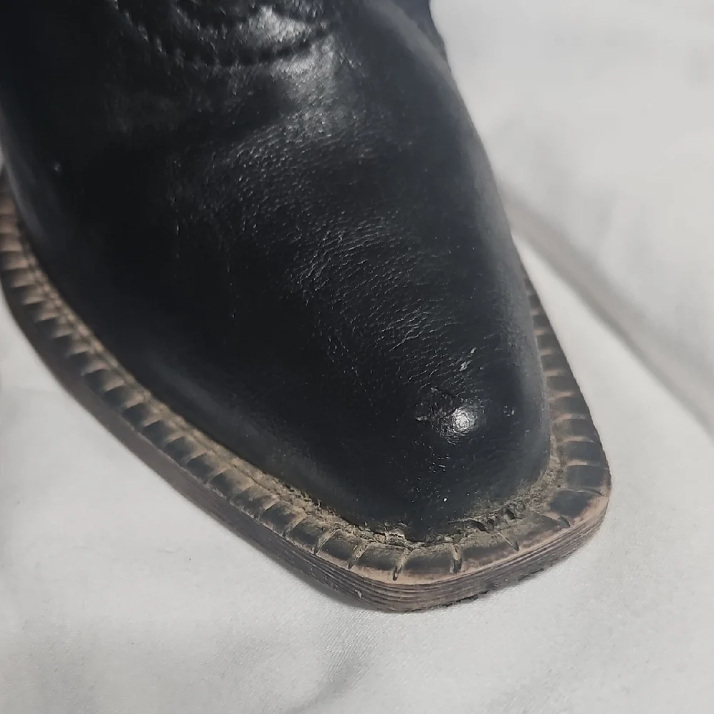Black Embroidered Western Boots